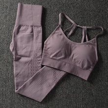 Load image into Gallery viewer, Gym 2 Piece Set Workout Clothes for Women Sports Bra and Leggings Set Sports Wear for Women Gym Clothing Athletic Yoga Set