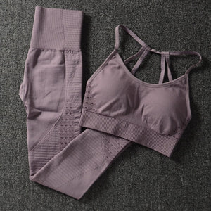 Gym 2 Piece Set Workout Clothes for Women Sports Bra and Leggings Set Sports Wear for Women Gym Clothing Athletic Yoga Set