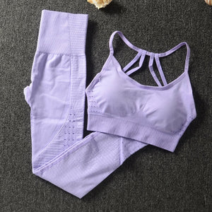 Gym 2 Piece Set Workout Clothes for Women Sports Bra and Leggings Set Sports Wear for Women Gym Clothing Athletic Yoga Set