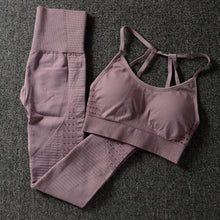 Load image into Gallery viewer, Gym 2 Piece Set Workout Clothes for Women Sports Bra and Leggings Set Sports Wear for Women Gym Clothing Athletic Yoga Set