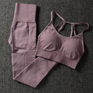Gym 2 Piece Set Workout Clothes for Women Sports Bra and Leggings Set Sports Wear for Women Gym Clothing Athletic Yoga Set