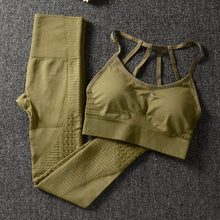 Load image into Gallery viewer, Gym 2 Piece Set Workout Clothes for Women Sports Bra and Leggings Set Sports Wear for Women Gym Clothing Athletic Yoga Set