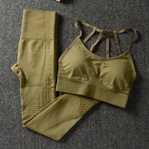 Gym 2 Piece Set Workout Clothes for Women Sports Bra and Leggings Set Sports Wear for Women Gym Clothing Athletic Yoga Set