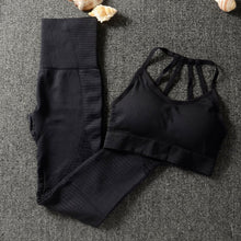 Load image into Gallery viewer, Gym 2 Piece Set Workout Clothes for Women Sports Bra and Leggings Set Sports Wear for Women Gym Clothing Athletic Yoga Set