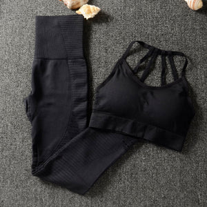 Gym 2 Piece Set Workout Clothes for Women Sports Bra and Leggings Set Sports Wear for Women Gym Clothing Athletic Yoga Set