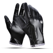 Load image into Gallery viewer, Winter Men Women Cycling Gloves Full Finger Leather Gloves Waterproof Windproof Antiskid Touch Screen Ski Outdoor Sports Gloves
