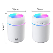 Load image into Gallery viewer, Portable 300ml Electric Air Humidifier Aroma Oil Diffuser USB Cool Mist Sprayer with Colorful Night Light for Home Car