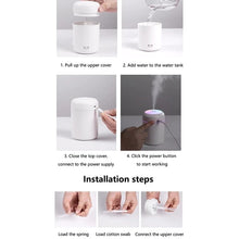 Load image into Gallery viewer, Portable 300ml Electric Air Humidifier Aroma Oil Diffuser USB Cool Mist Sprayer with Colorful Night Light for Home Car