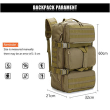 Load image into Gallery viewer, Travel Backpack Tactical Militari Bag Waterproof Hiking Rucksack Outdoor Nylon Shoulder Package for Camping Climbing Molle