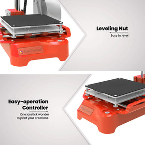 EasyThreed Mini Desktop 3D Printer For Kids 3D Printer 100x100x100mm Print Size No Heated Bed One-Key Printing With PLA Filament