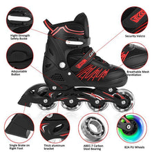 Load image into Gallery viewer, Adult Roller Skate Shoes Sliding Skate Adjustable Inline Skates Kids Illuminating Wheel Adult Roller Sliding Free Skate