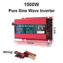 Load image into Gallery viewer, Pure Sine Wave Inverter 12V 24V 220V 110V 1000W 1600W 2000W 3000W Power Converter Solar 12V To 220V Inverter Transformer LED