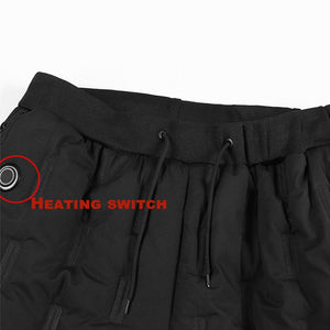 Male Heating Pants Elastic Waist USB Heated Sports Trousers Skiing Fishing Motorcycle Outdoor Casual Thermal Pants Plus Size 6XL