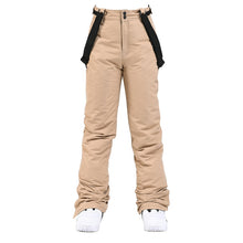 Load image into Gallery viewer, High Quality Men Women Winter Thick Warm Skiing Pants Windproof Waterproof Suspender Trousers Snow Snowboard Pants Plus Size