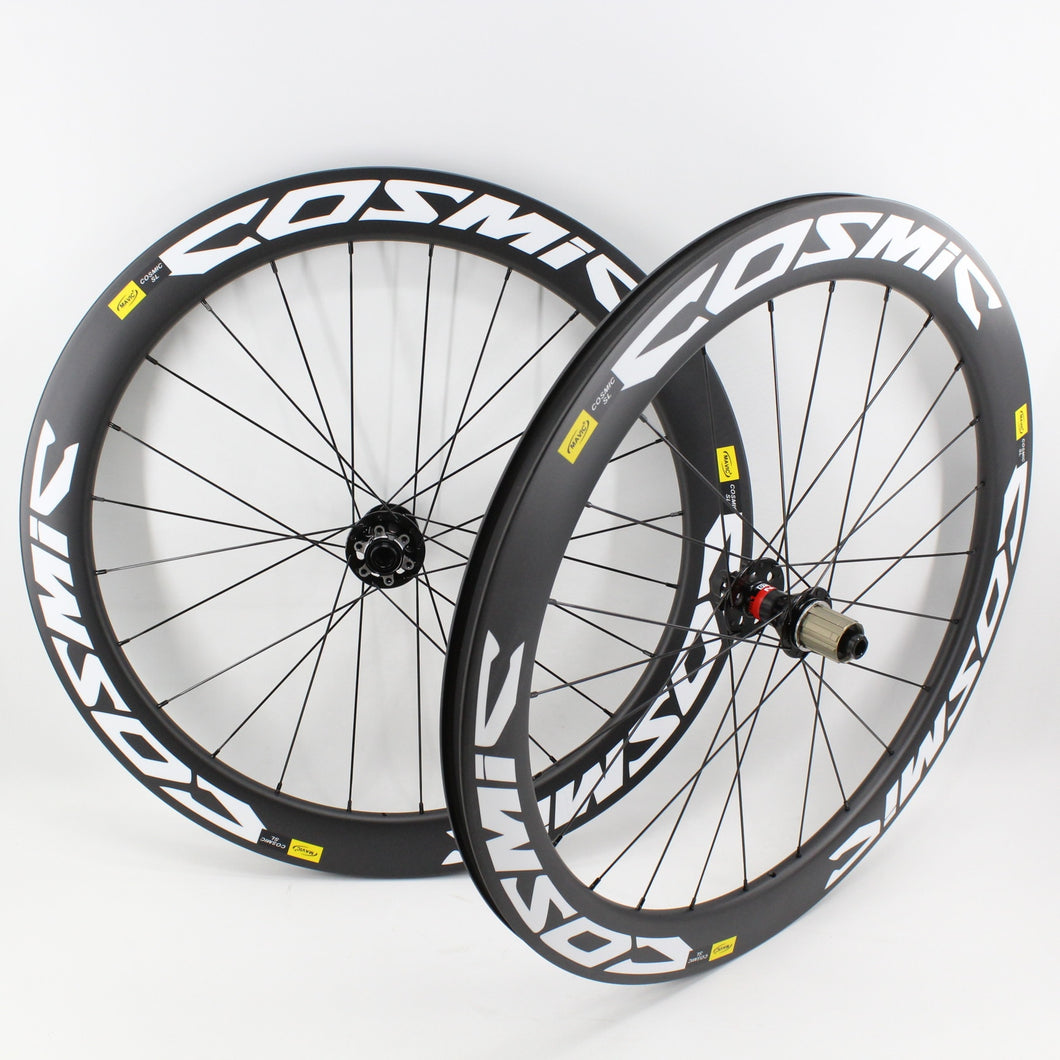New 700C Road Bike Matt UD full carbon bicycle disc brake wheelset carbon tubular clincher tubeless rims 38/50/60/88mm Free ship