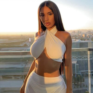 Halter Sexy Strapless Wrap Crop Tops Women Fashion Ruched Tube Top Cropped Feminino Underwear Vest Top Streetwear