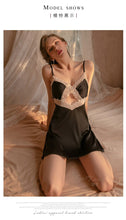 Load image into Gallery viewer, Halter Strap Short Skirt Sexy Hollow Sleepwear Lace Cross Strap Nightdress Hollow Women Summer Temptation Lingerie Night Gown
