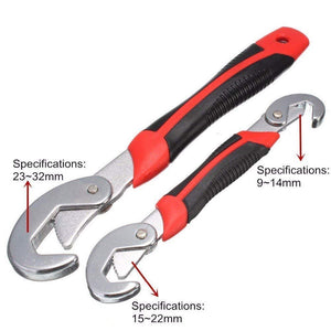 Hand Tool Set Water Pipe Wrench 2pcs Adjustable Grip Wrench Set 9-32mm Ratchet Wrench Spanner Universal Wrench Set