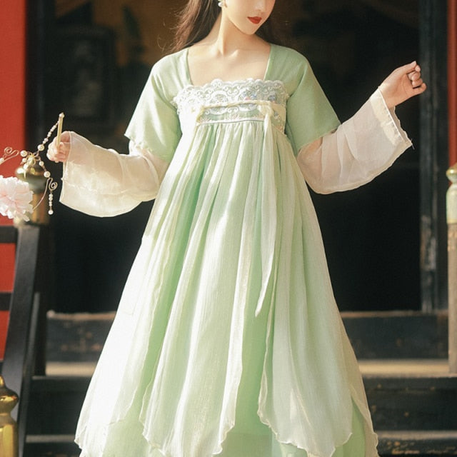 Hanfu Dress Cosplay Chinese Dress Cheongsam Chinese Traditional Clothes Fairy Dress Qipao Spring Skirt Hanfu Women Chinese Style