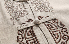 Load image into Gallery viewer, Hanfu Linen Shirts Men Wushu Traditional Chinese Pants Qing Dynasty Clothing For Pantalon Wing Chun Roupa Oriental Kung Fu Suit