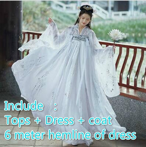 Hanfu Women Costume Elegant Traditional Chinese Style Hanfu Princess Dress Ancient Folk Tang Suit Fairy Performance Clothing