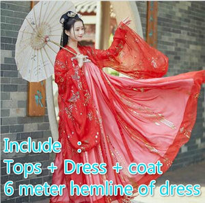 Hanfu Women Costume Elegant Traditional Chinese Style Hanfu Princess Dress Ancient Folk Tang Suit Fairy Performance Clothing