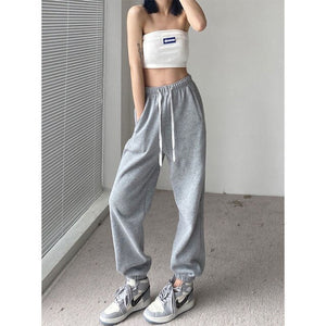 Harajuku Gray Jogging Sweatpants Women Baggy Oversize Sports Pants Korean Style Casual Trousers Female Plus Size Fashion