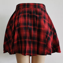 Load image into Gallery viewer, Harajuku Streetwear Buttons Side Open Skirt Women Sexy Short Mini Skirts Harajuku Skirt Gothic Black and White Plaid Skirt