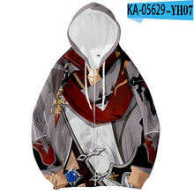 Load image into Gallery viewer, Harajuku style Genshin Impact 3D Long Sleeve Zipper Hoodies Casual Sweatshirt Women/men Casual popular Clothing