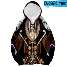 Load image into Gallery viewer, Harajuku style Genshin Impact 3D Long Sleeve Zipper Hoodies Casual Sweatshirt Women/men Casual popular Clothing