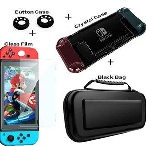 Hard PC Protection Cover For Nintend Switch NS NX Case Transparent Crystal Shell Console Controller Accessories With Stand Cases