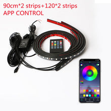 Load image into Gallery viewer, Car Charssis Flexible LED Strip Light LED Underbody Remote /APP Control RGB Neon Lights Ambient Atmosphere Auto Decorative Lamp