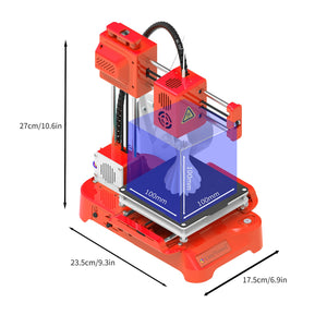 EasyThreed Mini Desktop 3D Printer For Kids 3D Printer 100x100x100mm Print Size No Heated Bed One-Key Printing With PLA Filament