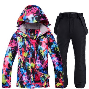 Women's Ski Suits Winter Outdoor Waterproof Windproof Snowsuits for Snow Sports snowboarding Jackets Ski Pants Sets