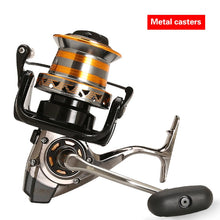 Load image into Gallery viewer, Large Far Throw Fishing Reel DH 9000-12000 Series Metal Bevel Cup Freshwater Reservoir Lure Distant Wheel