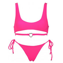Load image into Gallery viewer, Heart Thong Bikini 2020 Sexy Women Swimsuit Solid Female Swimwear Bandage Bikini Set Beachwear Bathing Suit Women