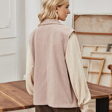 Load image into Gallery viewer, Herringbone Woolen Coat Women 2021 New Autumn Slimming Sleeveless Vest Woolen Cloth Fashion Vest Blouse Women's