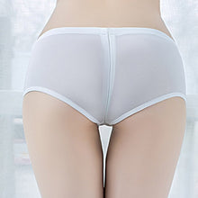 Load image into Gallery viewer, High Elasticity Sexy Zipper Open Crotch Mini Shorts See Through Temptation Cute Tight Package Hip Sex Party Porno Shorts Women