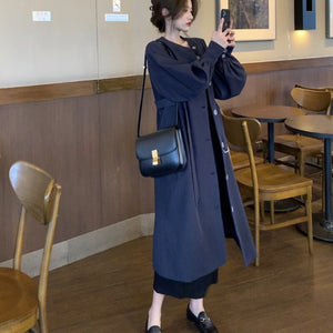 High Quality Autumn New Korean Women Long Trench Coat British Style Windbreaker Coats For Women Winter Female All-match Outwear