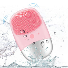 Load image into Gallery viewer, High Quality Facial Cleansing Brush Sonic Vibration Face Cleaner Silicone Deep Pore Cleaning Electric Waterproof Massage Soft