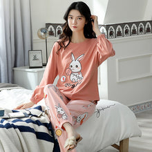 Load image into Gallery viewer, High Quality Pajama Sets Women Cartoon Printed Sleepwear Womens Leisure Soft Comfortable Korean Style Daily Elegant Student