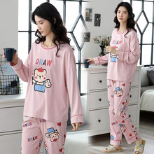 Load image into Gallery viewer, High Quality Pajama Sets Women Cartoon Printed Sleepwear Womens Leisure Soft Comfortable Korean Style Daily Elegant Student