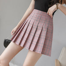Load image into Gallery viewer, High Quality Women Summer Skirts 2021 Fashion Korean Style Cute Plaid Pleated Skirts Empire Wiast Mini Skirt Women