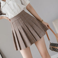 Load image into Gallery viewer, High Quality Women Summer Skirts 2021 Fashion Korean Style Cute Plaid Pleated Skirts Empire Wiast Mini Skirt Women