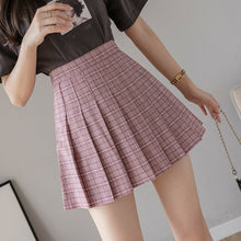 Load image into Gallery viewer, High Quality Women Summer Skirts 2021 Fashion Korean Style Cute Plaid Pleated Skirts Empire Wiast Mini Skirt Women