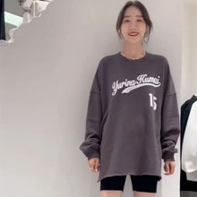 Load image into Gallery viewer, High Street Letter Pullover Sweatshirt Women&#39;s Spring and Autumn Loose Slimming Korean Ins Trendy Thin BF Idle Style Versitile