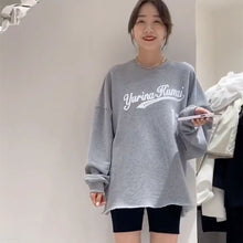 Load image into Gallery viewer, High Street Letter Pullover Sweatshirt Women&#39;s Spring and Autumn Loose Slimming Korean Ins Trendy Thin BF Idle Style Versitile
