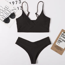 Load image into Gallery viewer, High Waist Bikini 2021 Women Swimwear Female Swimsuits Black Sexy Thong Bikinis Set Beach Wear Swimming for Women Bathing Suit