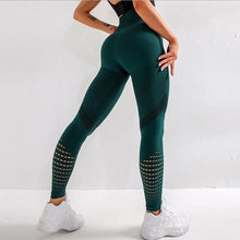 Load image into Gallery viewer, High Waist Fitness Gym Leggings Women Seamless Energy Tights Workout Running Activewear Yoga Pants Hollow Sport Trainning Wear