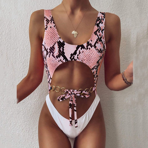 High Waist Swimwear Women One Piece Swimsuit Female Hollow Out Bathing Suit Thong Monokini Sexy Swimming Suit For Women Sexy